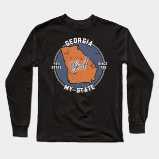Georgia My State Patriot State Tourist Gift Long Sleeve T-Shirt